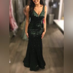 MoriLee Sequined Mermaid Gown